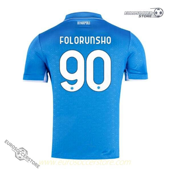 Napoli's 24-25 Season Home Jersey Featuring Folorunsho 90