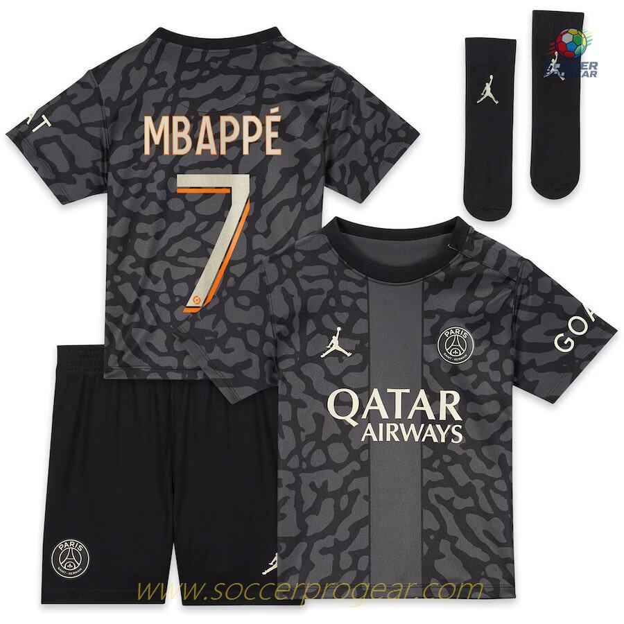 PSG High Quality THIRD CHILDREN'S KIT JERSEY 2023 2024 MBAPPE