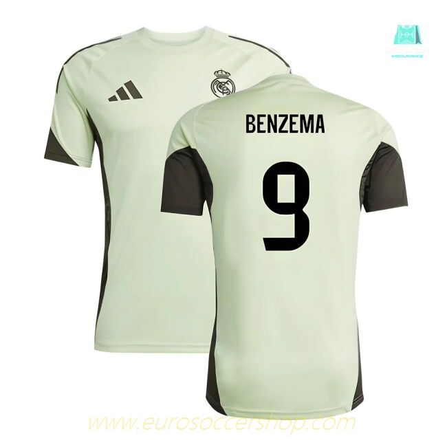 2025-2026 Real Madrid Training Jersey (Almost Lime) (Benzema 9)