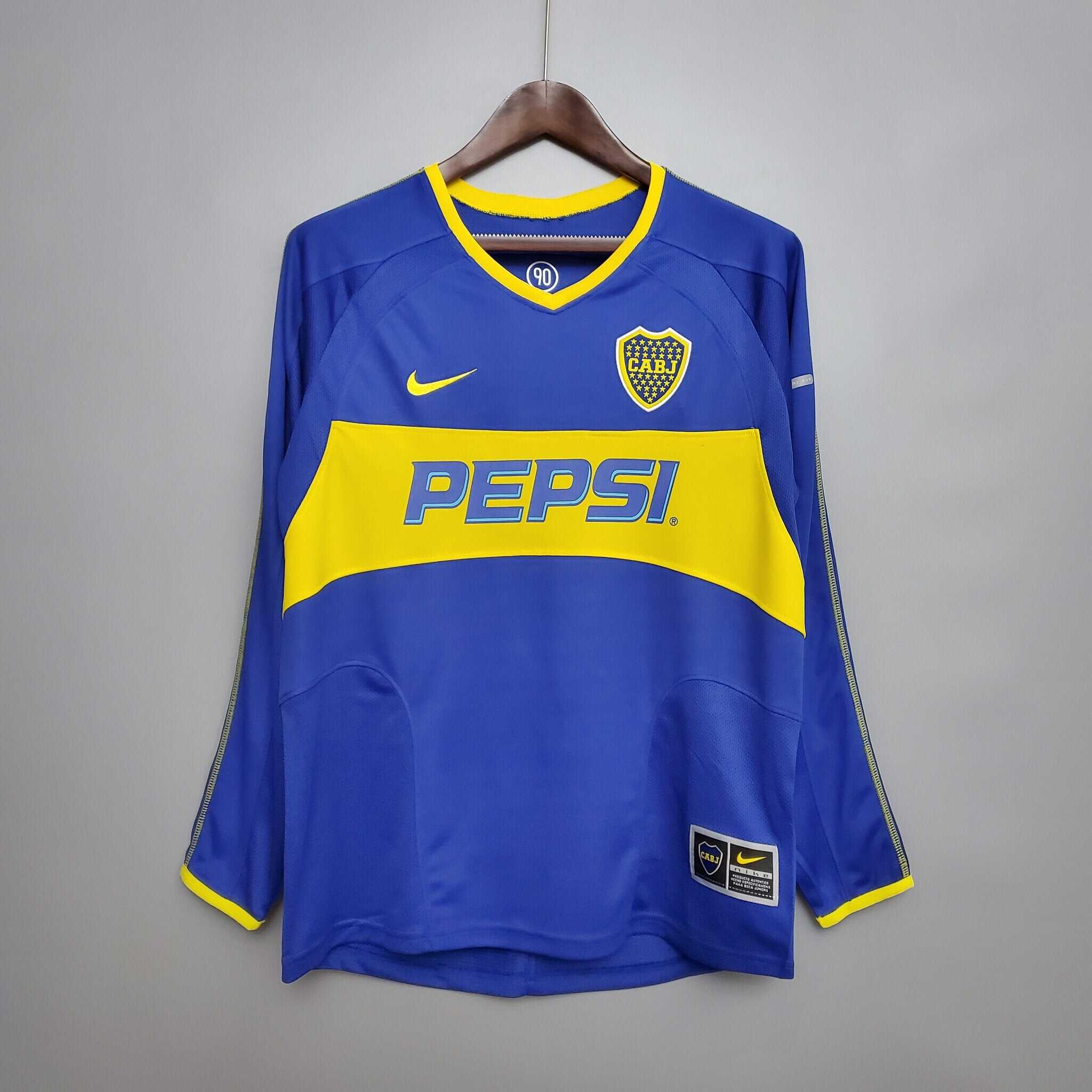 2003-2004 Boca Juniors Home kit – long sleeves