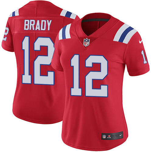 NFL New England T. Brady #12 Red Alternate Limited Jersey sports apparel