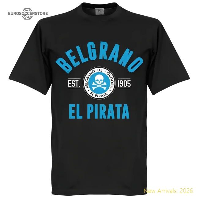 Top-Quality Belgrano Cordoba Established T-Shirt - Black