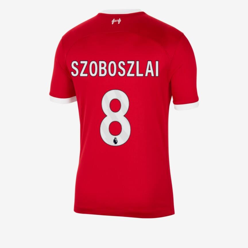 23-24 Season Liverpool Home Jersey No. 8 SZOBOSZLAI Edition