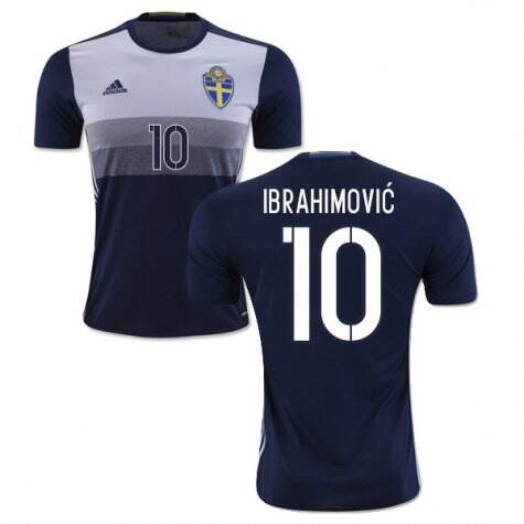 Sweden Away 2016 Ibrahimovic 10 Soccer Jersey Shirt - Official