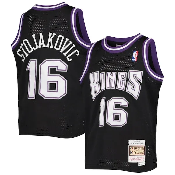 Peja Stojakovic SAC Superior Basketball Jersey - Black - Fan Favorite