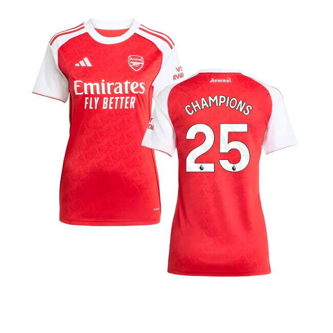 Womens 2025 Edition Durable Arsenal Home Match Shirt (Champions 25)