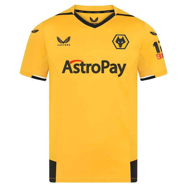 Official 2022-2023 Wolves Home Shirt Breathable Fabric