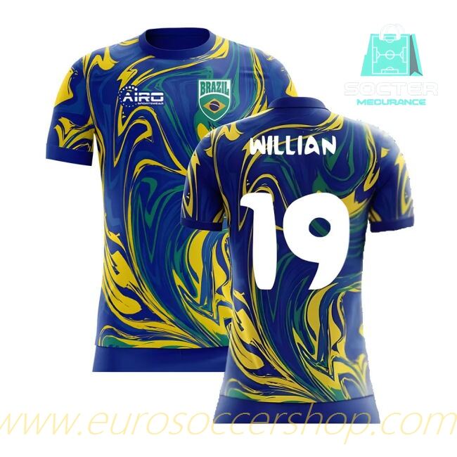2025-26 Edition Brazil Away Shirt Kids Edition (Willian 19)