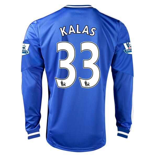 13-14 Chelsea 33 KALAS Home Long Sleeve Jersey Shirt - Official