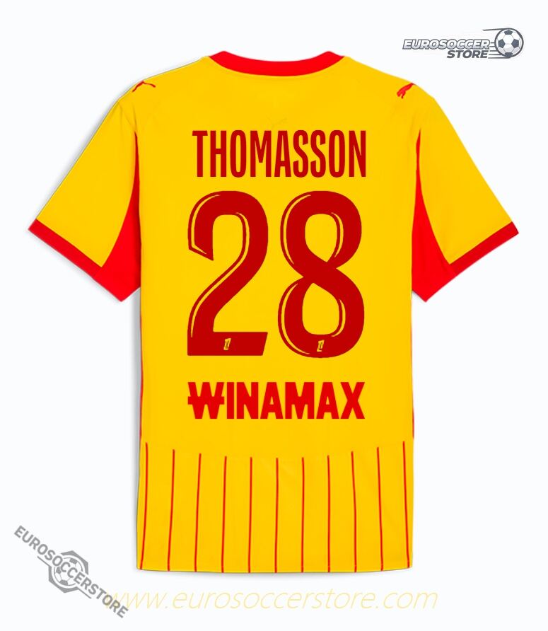 RC Lens 25-26 Season Home Jersey - THOMASSON #28
