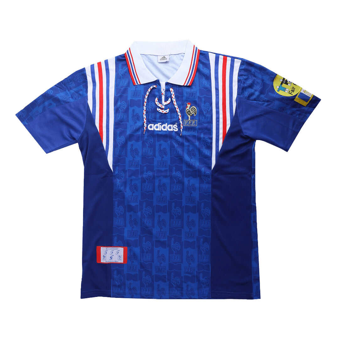 France Home Retro Soccer Jersey 1996 Authentic Kit