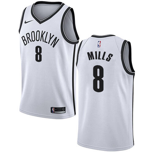 Nets #8 Patty Mills Professional 2024 Icon NBA Jersey - White Swingman
