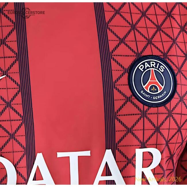 Match-Day 2025-2026 Psg Academy Pro Away Pre Match Shirt (Red)