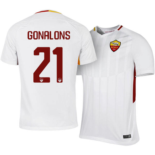 Roma Away 201718 Maxime Gonalons 21 Soccer Jersey Shirt - Official