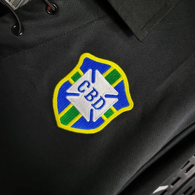 2004 Long Sleeve Brazil Special Edition Black Soccer retro kit