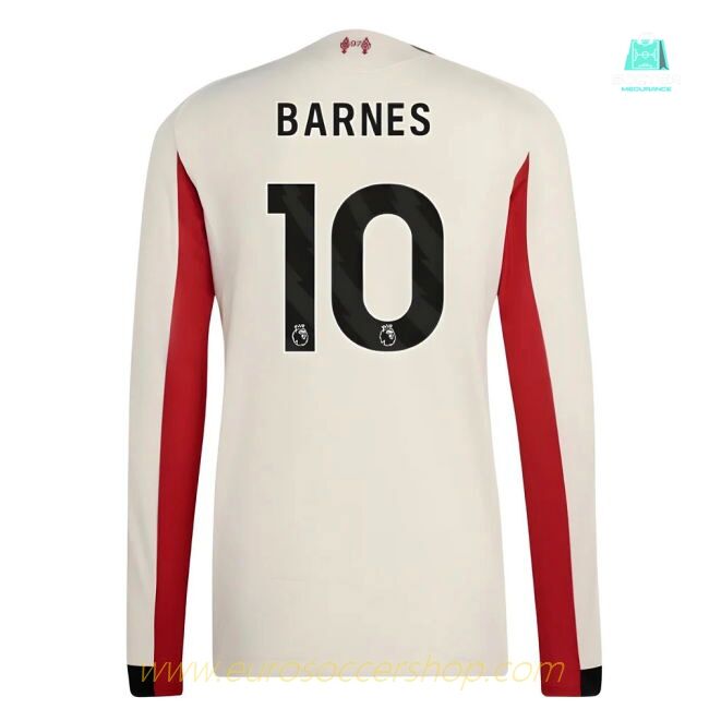 2025-2026 Liverpool Authentic Long Sleeve Away Shirt (Barnes 10)