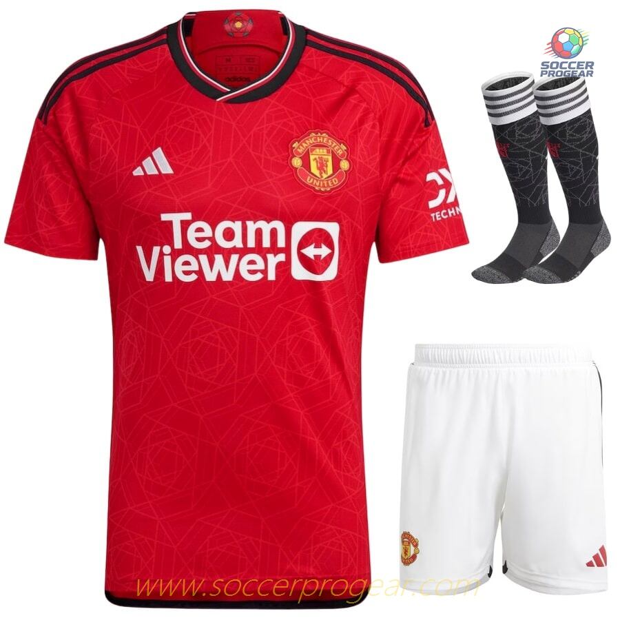 Manchester United Home Child Kit Shirt 2023 2024