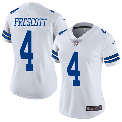 Cheap NFL Dallas #4 D. Prescott White None Limited Jersey athletic wear