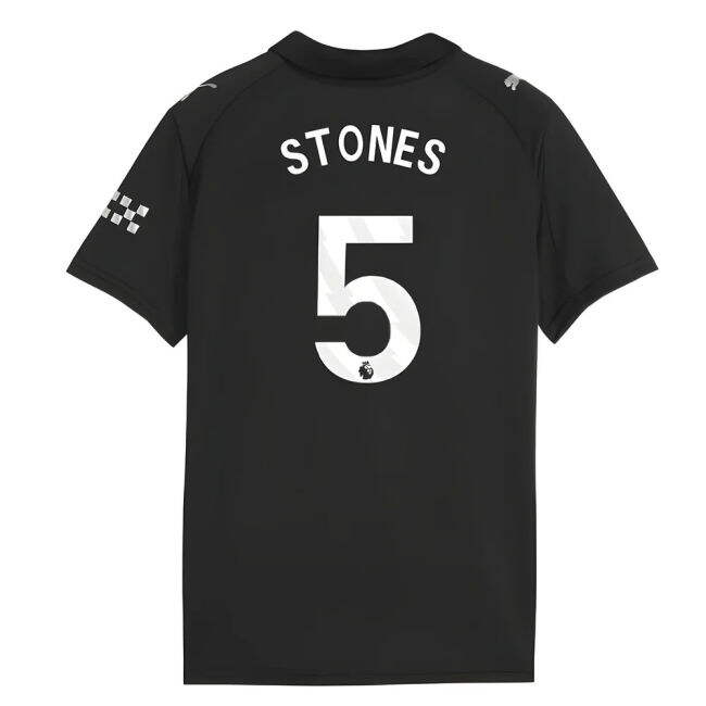 Authentic Man City 2025-2026 Man City Away Shirt (Kids) (Stones 5)