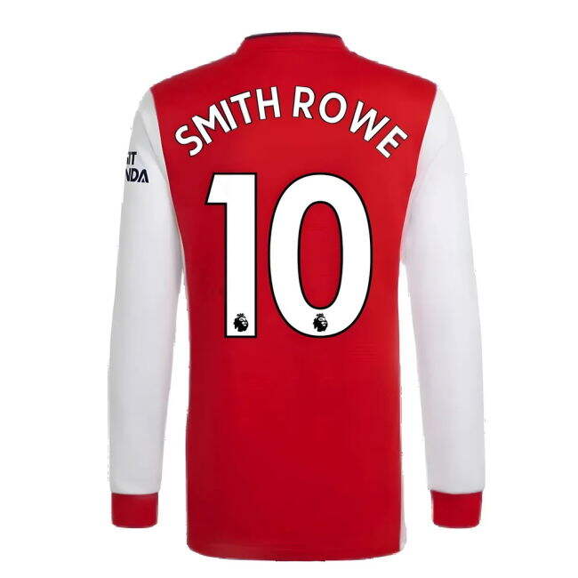 Arsenal 2021-2022 Long Sleeve Home Jersey (SMITH ROWE 10)