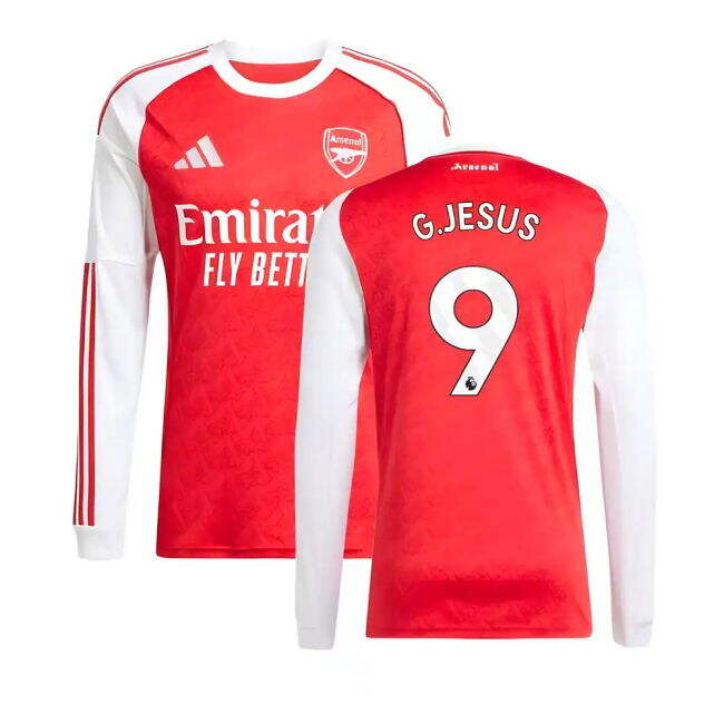 2025-20 Arsenal Puma Home Football Jersey Jesus 9 L M S