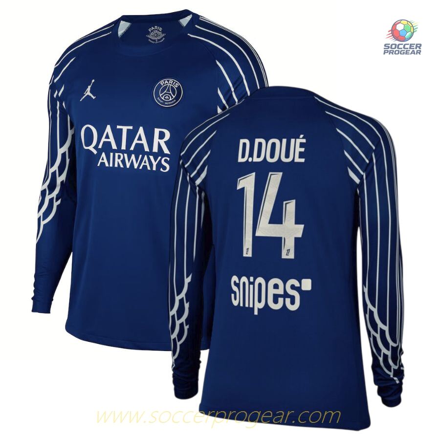 PSG Official Fourth Football Jersey 2024-2025 Season Long-Sleeves Désiré Doué