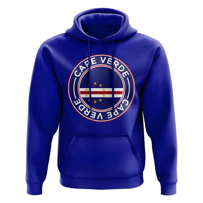 Cape Verde Football Badge Hoodie (Royal)