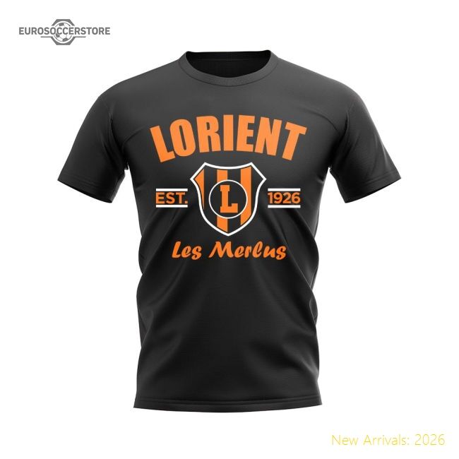 Supporter Authentic Lorient Established Football T-Shirt (Black)