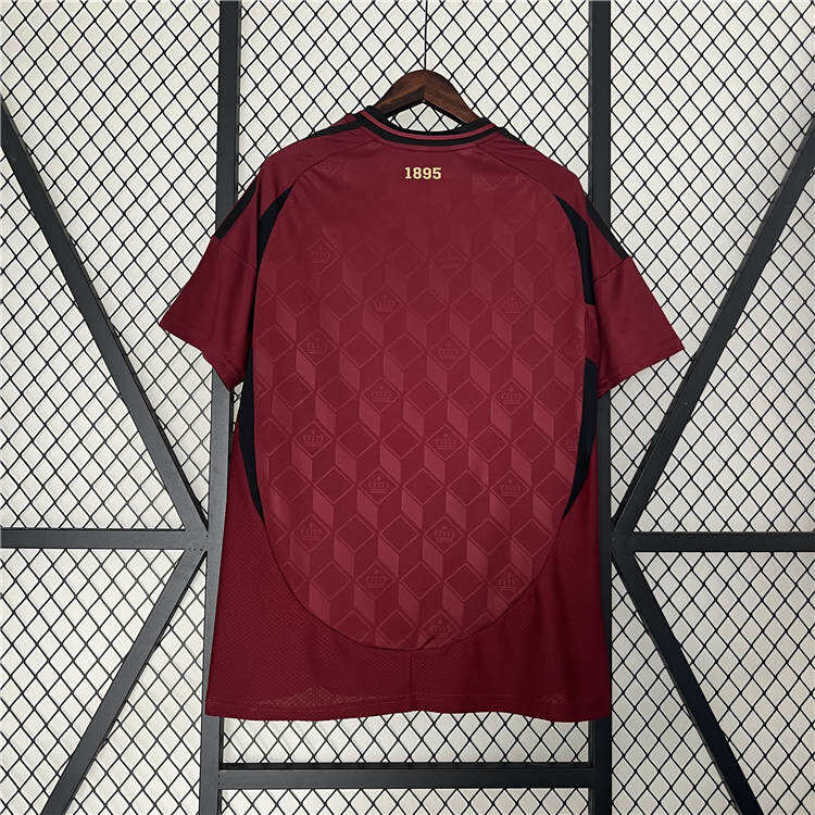 Premium Quality UEFA Euro 2024 Belgium Home Brown Football Shirt