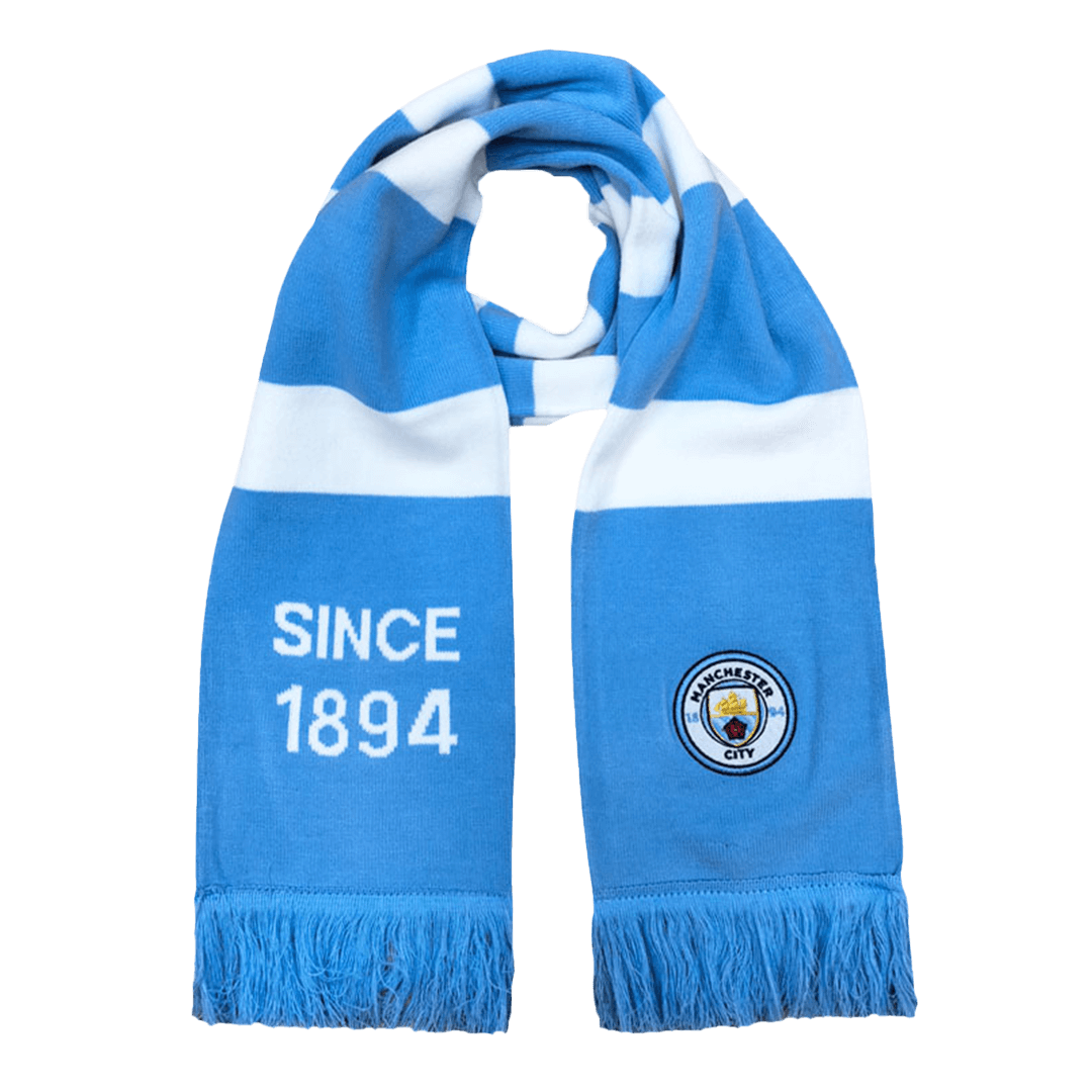 Manchester City Soccer knitting Scarf Blue&White Authentic Kit