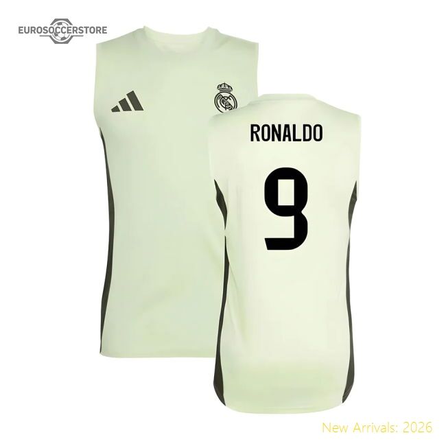 2025-2026 Real Madrid Sleeveless Training Jersey (almost Lime) (ron