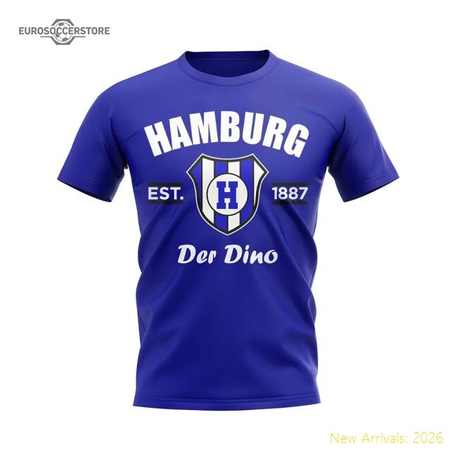 Supporter Popular Hamburg Established Football T-Shirt (Blue)