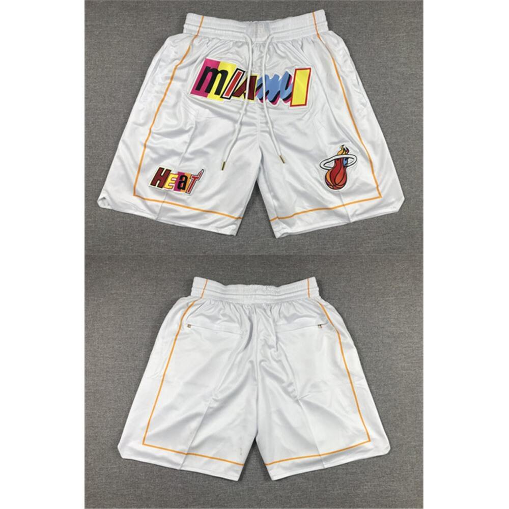 Men's Miami Heat 2022/23 White City Edition Shorts (Run Small)