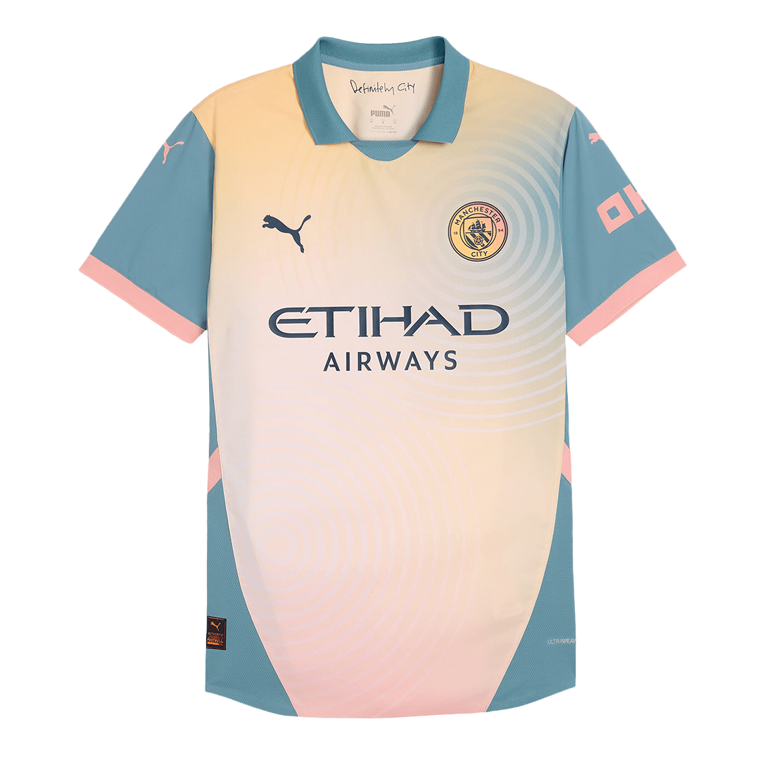 Manchester City Fourth Away Authentic Soccer Jersey- Definitely City (UCL)