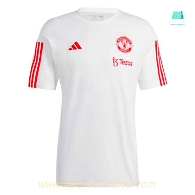 2023-2024 Man Utd Training Tee (White) (Your Name)