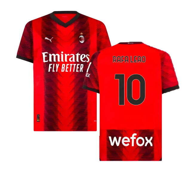 2023-2024 ACM Home Authentic Replica Shirt (Rafa Leao 10)