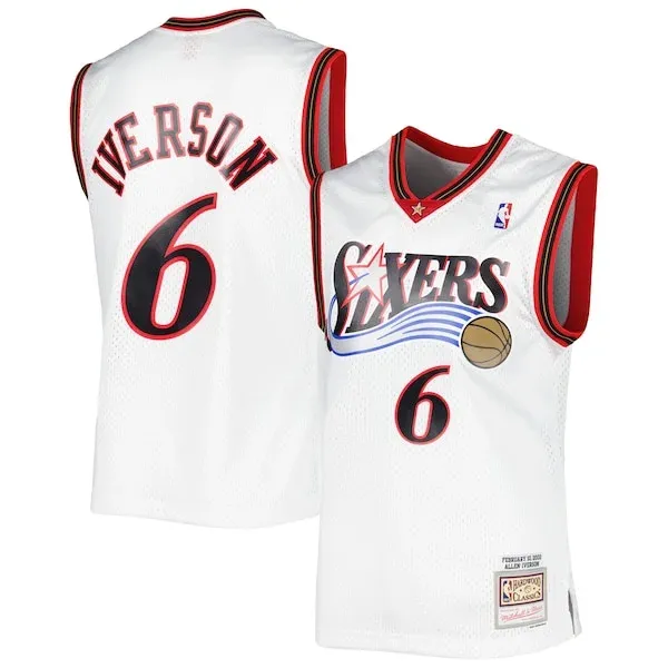 Allen Iverson PHI Swingman Jersey - superior player-jersey - Red