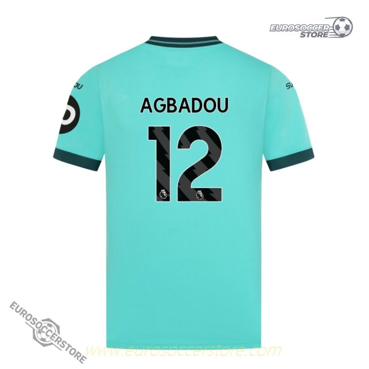Away Jersey of Wolverhampton Wanderers for AGBADOU with number 12 in the 25-26 season