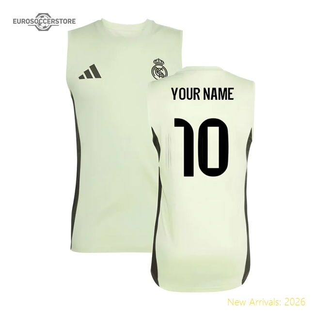 2025-2026 Real Madrid Sleeveless Training Jersey (almost Lime) (you