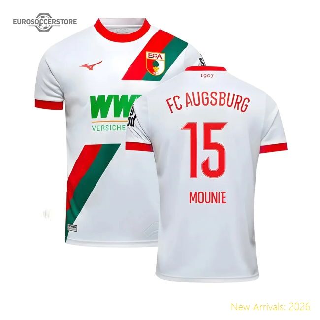 2025-2026 Fc Augsburg Home Shirt (mounie 15) - Official Design