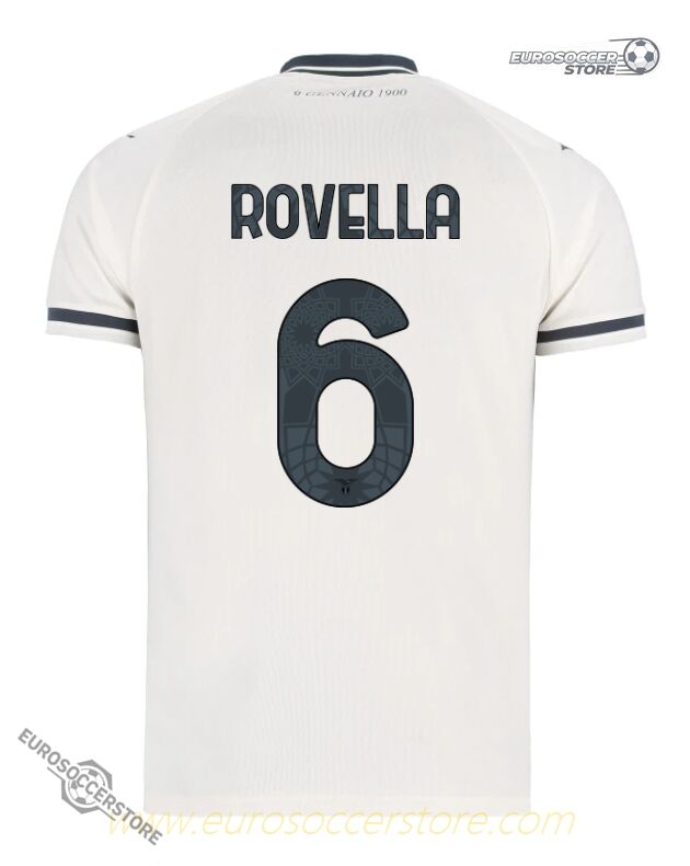 Away Jersey of Lazio Featuring ROVELLA 6 for the 25-26 Season