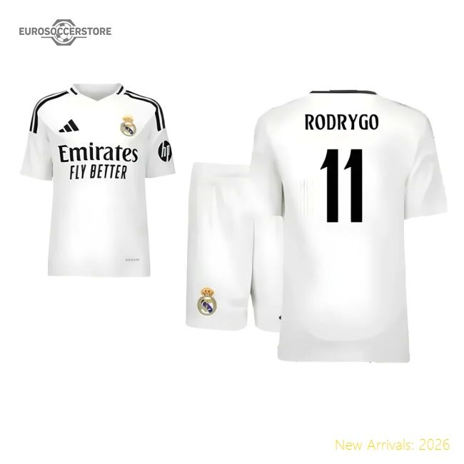 High-quality 2024-2025 Real Madrid Home Youth Kit (rodrygo 11)