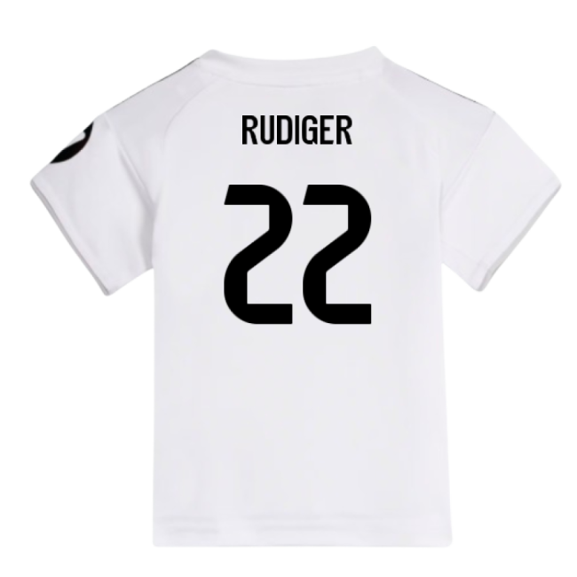 2025-2026 Real Madrid Home Football Shirt - Baby (Rudiger 22)