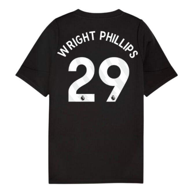 2025-2026 Man City Training Jersey (Black) - Kids (Wright Phillips 29)