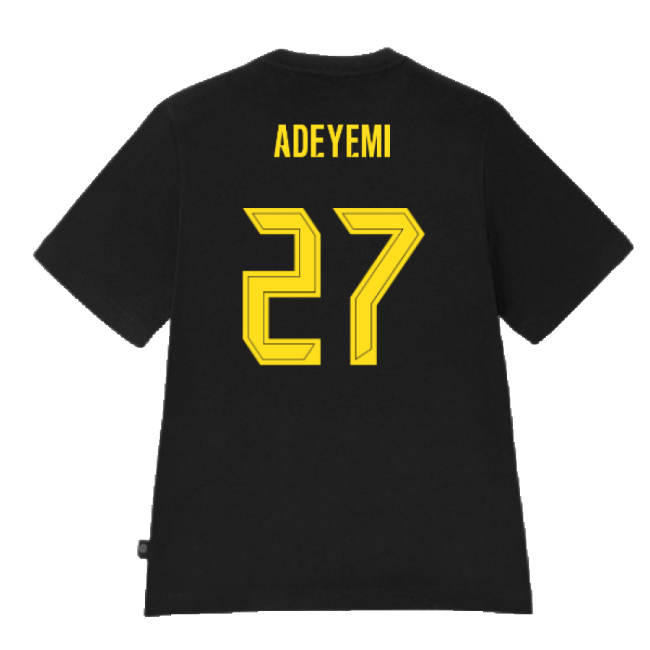 Professional-Grade 2024-2025 Borussia Dortmund Ess Tee (Black) (Adeyemi