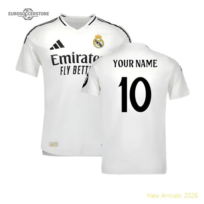 Exceptional 2024-2025 Real Madrid Authentic Home Kit (your Name)