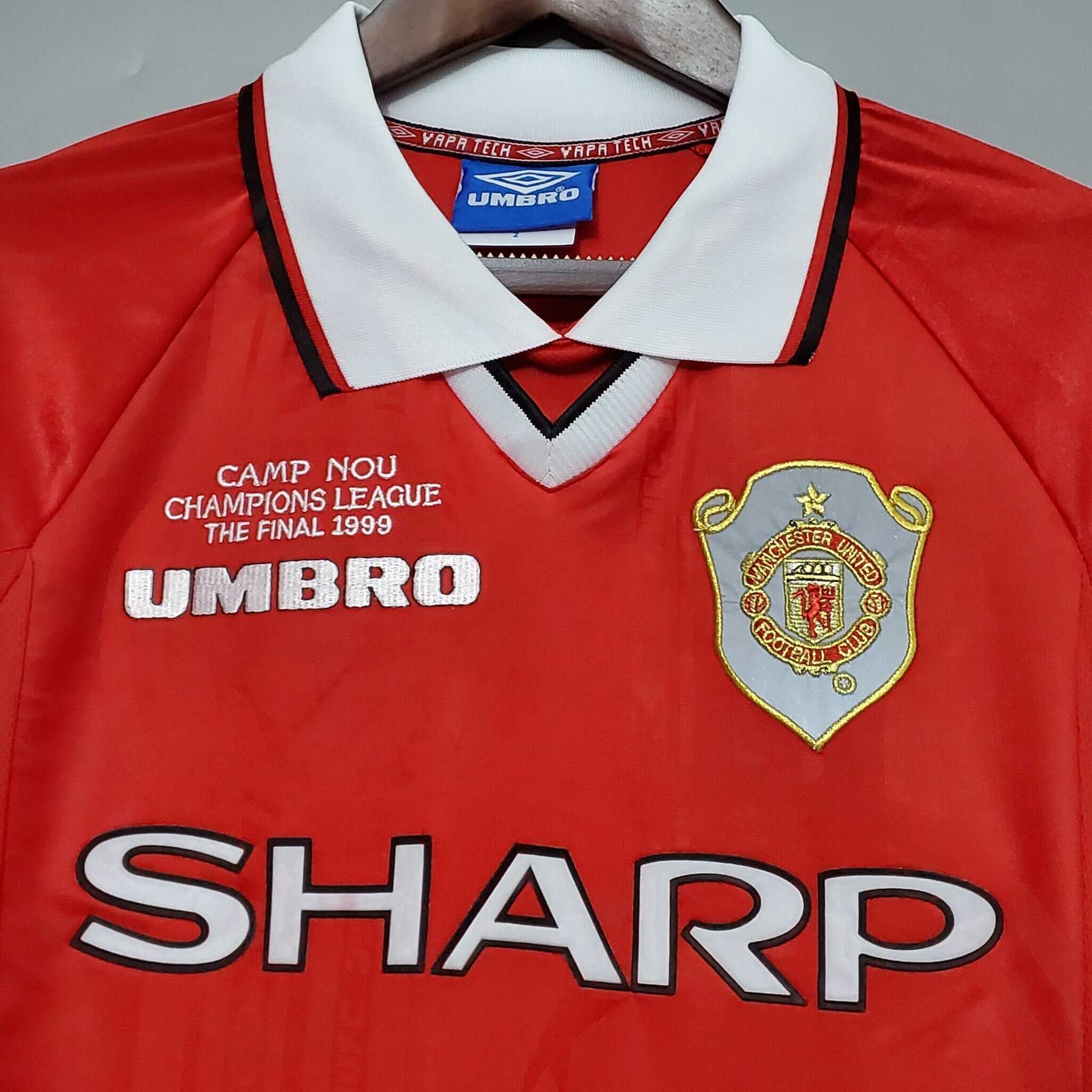 1999-2000 Man United Home retro kit- Long sleeves