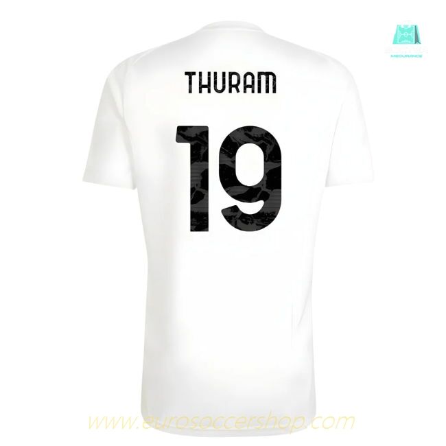 2025-2026 Juventus Training Tee (White) (Thuram 19)
