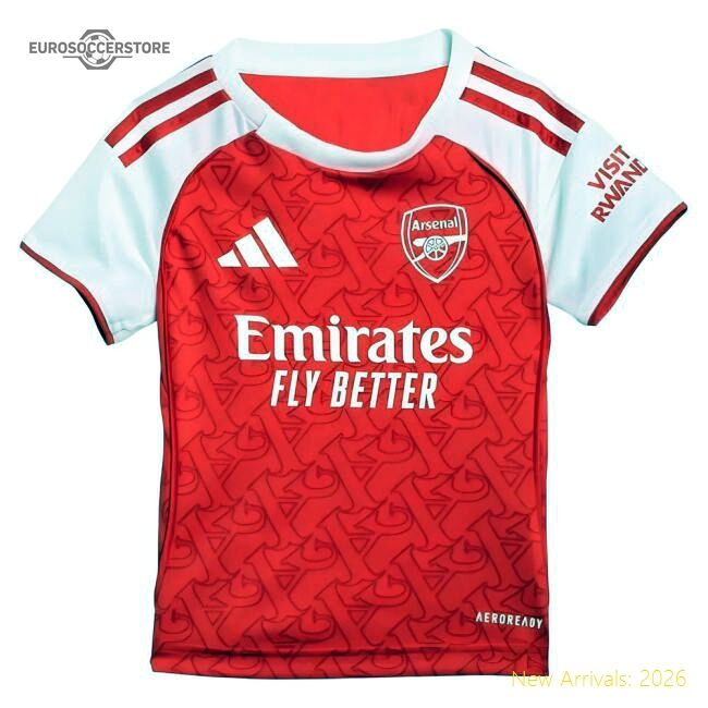 2025-2026 Arsenal Home Official Jersey Adidas Climacool