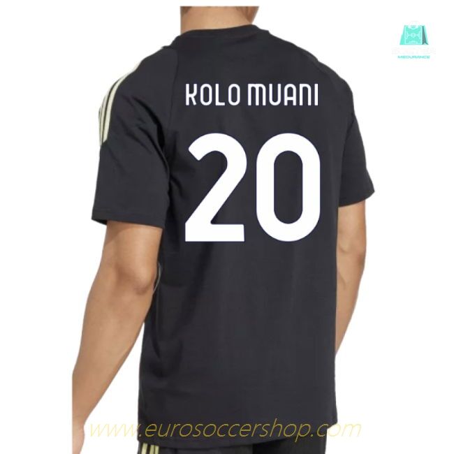 2025-2026 Juventus Training Tee (Black) (Kolo Muani 20)